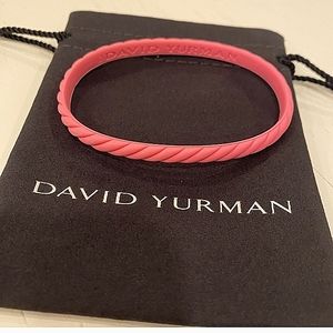 🌟 David Yurman Limited Edition Narrow Pink Rubber Bracelet size (Medium)